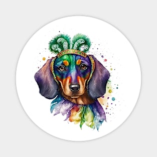 DACHSHUND MARDI GRAS 2024 Magnet